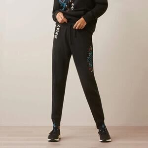 Ariat Women's Real Jogger Black Sweatpants Lounge Size XL